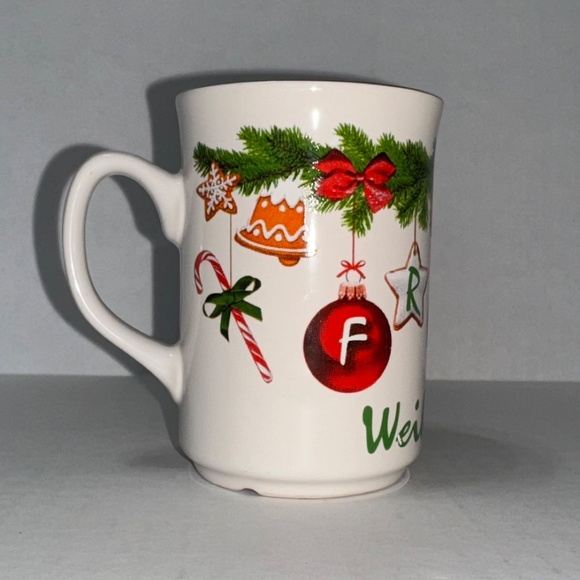 FROHE WEIHNACHTEN Christmas Mug, German, Small, Collectable - Picture 2 of 7